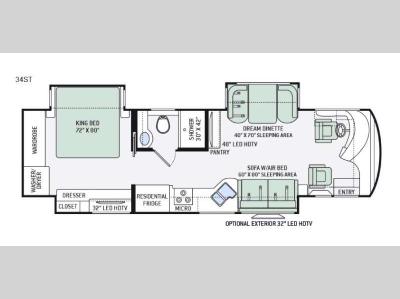 Floorplan - 2016 Thor Motor Coach Tuscany XTE 34ST