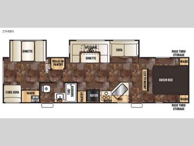 Floorplan - 2016 Forest River RV Cherokee 294BH