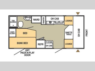 Floorplan - 2007 Starcraft  Travel Star XLT Ultra Lites 21DBB