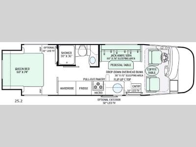 Floorplan - 2016 Thor Motor Coach Vegas 25.2