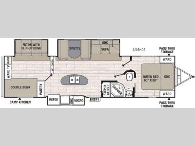 Floorplan - 2016 Coachmen RV Freedom Express Liberty Edition 320BHDS