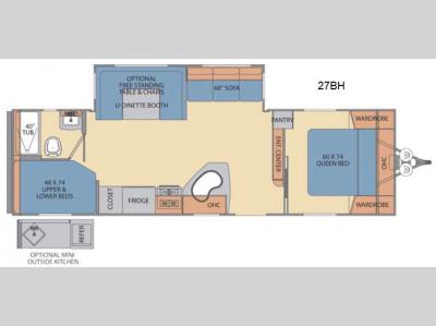 Floorplan - 2016 Shasta RVs Revere 27BH