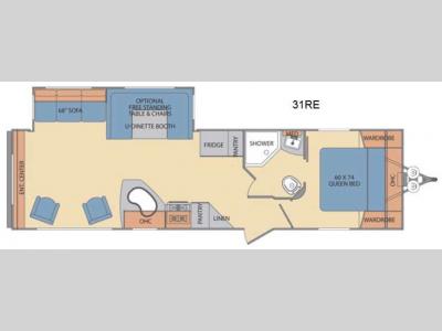 Floorplan - 2016 Shasta RVs Revere 31RE
