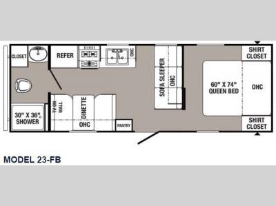 Floorplan - 2016 Palomino Puma 23-FB