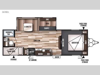Floorplan - 2016 Forest River RV Wildwood 26TBSS