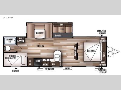 Floorplan - 2016 Forest River RV Wildwood 27DBUD