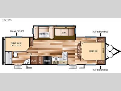 Floorplan - 2016 Forest River RV Wildwood 27TDSS