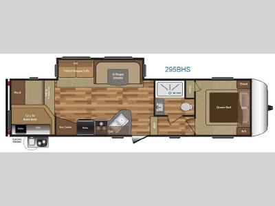 Floorplan - 2016 Keystone RV Hideout 295BHS