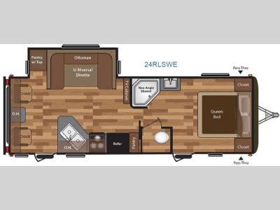 Floorplan - 2016 Keystone RV Hideout 24RLSWE
