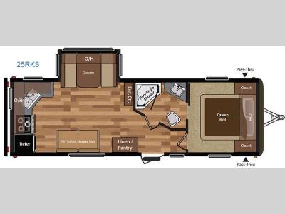 Floorplan - 2016 Keystone RV Hideout 25RKS