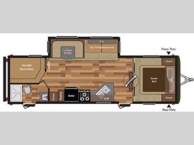 Floorplan - 2016 Keystone RV Hideout 28BHS