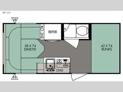 Floorplan - 2016 Forest River RV R Pod RP-172