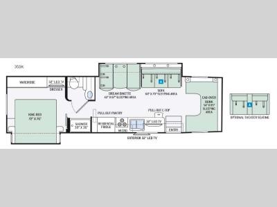 Floorplan - 2016 Thor Motor Coach Chateau Super C 35SK
