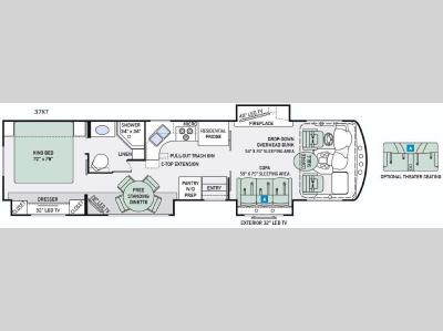 Floorplan - 2016 Thor Motor Coach Challenger 37KT