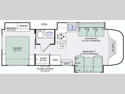 Floorplan - 2016 Thor Motor Coach Citation 29TB