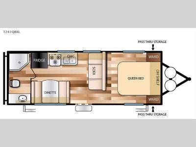 Floorplan - 2016 Forest River RV Wildwood X-Lite 241QBXL