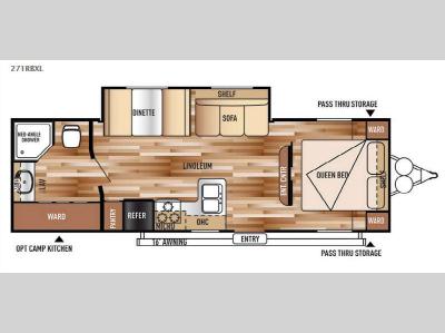 Floorplan - 2016 Forest River RV Wildwood X-Lite 271RBXL