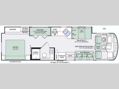 Floorplan - 2016 Thor Motor Coach Hurricane 34J