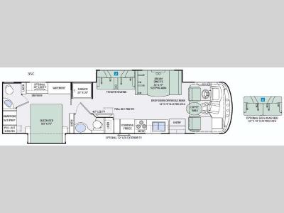 Floorplan - 2016 Thor Motor Coach Hurricane 35C