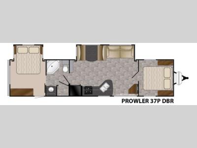 Floorplan - 2016 Heartland Prowler 37P DBR