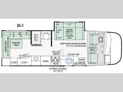 Floorplan - 2016 Thor Motor Coach Axis 25.1
