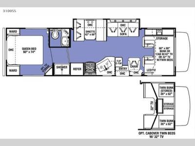 Floorplan - 2016 Forest River RV Sunseeker 3100SS Ford