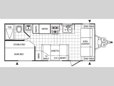 Floorplan - 2007 Palomino Puma 19-FS