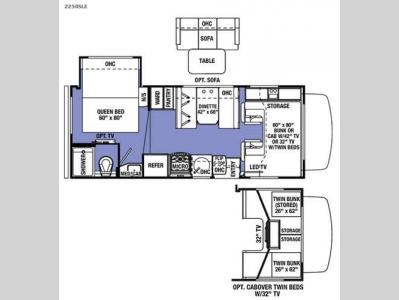 Floorplan - 2016 Forest River RV Sunseeker LE 2250SLE Ford