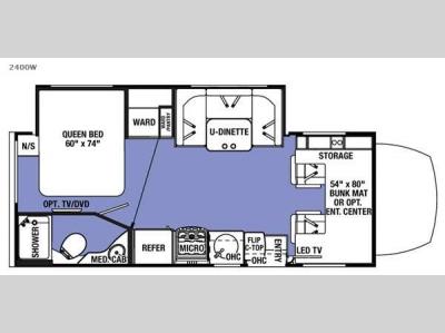 Floorplan - 2016 Forest River RV Sunseeker MBS 2400W