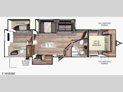 Floorplan - 2016 Cruiser Fun Finder F-301KIBH
