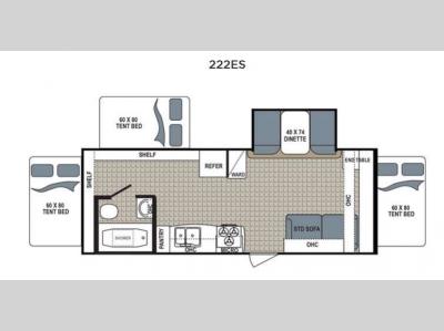 Floorplan - 2015 Dutchmen RV Kodiak Express 222ES Express