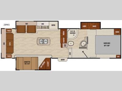 Floorplan - 2016 Coachmen RV Chaparral Lite 29MKS