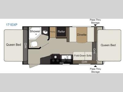 Floorplan - 2016 Keystone RV Passport 171EXP