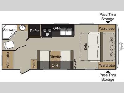 Floorplan - 2016 Keystone RV Passport 195RB Express