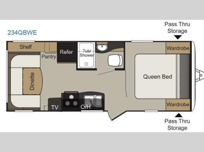Floorplan - 2016 Keystone RV Passport 234QBWE Express