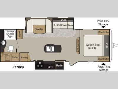 Floorplan - 2016 Keystone RV Passport 2770RB Grand Touring