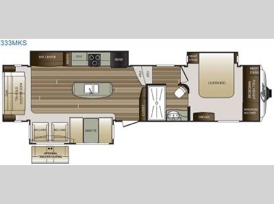 Floorplan - 2016 Keystone RV Cougar 333MKS