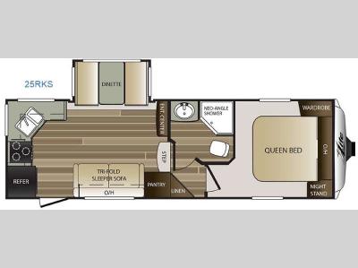 Floorplan - 2016 Keystone RV Cougar X-Lite 25RKS