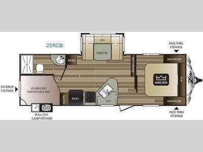 Floorplan - 2016 Keystone RV Cougar X-Lite 25RDB
