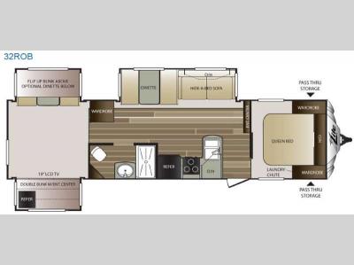 Floorplan - 2016 Keystone RV Cougar X-Lite 32ROB