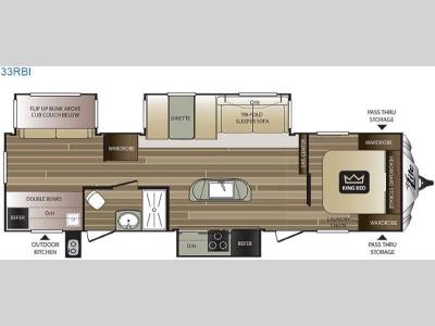 Floorplan - 2016 Keystone RV Cougar X-Lite 33RBI