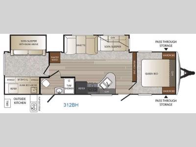 Floorplan - 2016 Keystone RV Outback 312BH