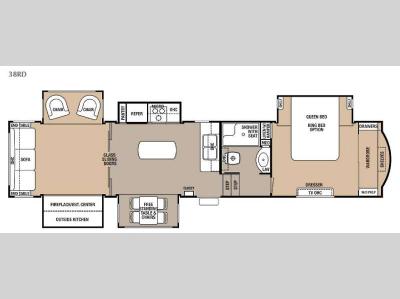 Floorplan - 2016 Forest River RV Cedar Creek 38RD