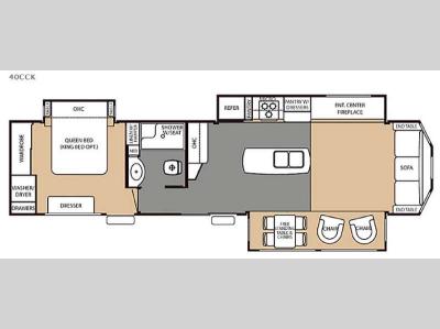 Floorplan - 2016 Forest River RV Cedar Creek Cottage 40CCK