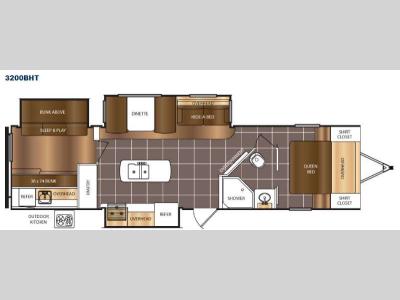 Floorplan - 2016 Prime Time RV Tracer 3200BHT