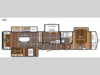 Floorplan - 2016 Prime Time RV Sanibel Traveler 38QB
