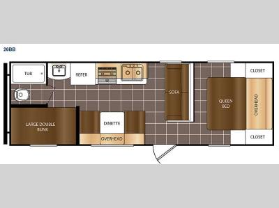 Floorplan - 2016 Prime Time RV Avenger ATI 26BB