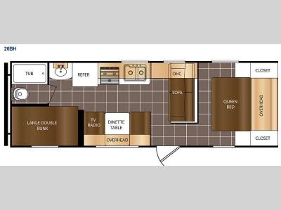 Floorplan - 2016 Prime Time RV Avenger 26BH