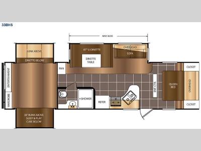 Floorplan - 2016 Prime Time RV Avenger 33BHS