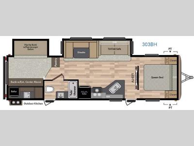 Floorplan - 2016 Keystone RV Springdale 303BH